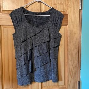 Rafaella top. Gray. Medium.